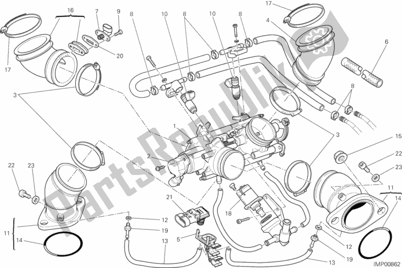 Todas as partes de 016 - Corpo Do Acelerador do Ducati Monster 795 ABS 2013